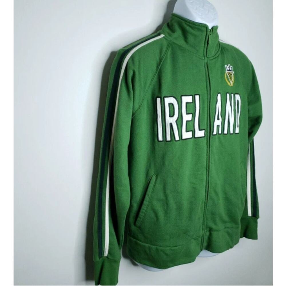 Roma Atletica Medium Ireland Track Jacket Green White Spell Full Zip Athleisure - Picture 3 of 10